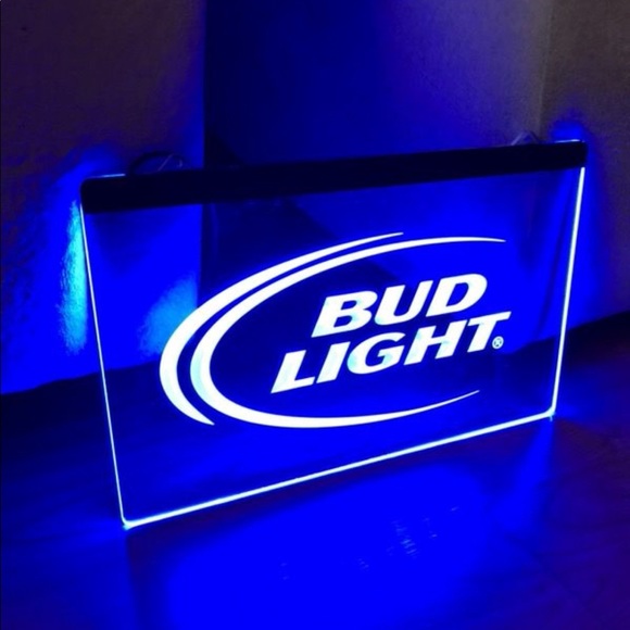 BUD LIGHT LED NEON BLUE LIGHT SIGN 8x12 - Picture 4 of 4